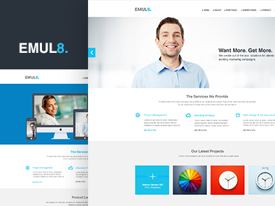 PSD Website Template simple clean theme web design website