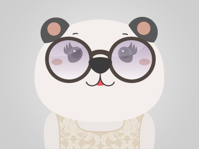 Perla, the polar bear animal bear bright character clean colors cutesy drawing illustration polar bear pretty sun glasses