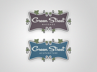 Green Street Acupuncture - Sibling Logo branding identity logo logos sibling