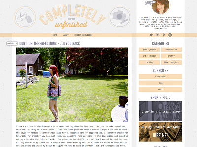 Completely Unfinished Blog blog blog design css transitions orange thirsty script web