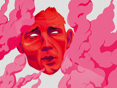 Magenta Aura digital painting illustration