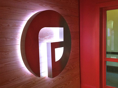 Logo Illuminated 4ft aluminium branding f focus lab led lighting logo sign