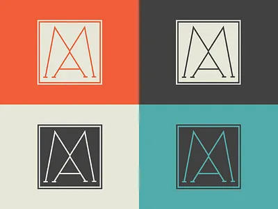 AM monogram am colours embleme lettering letters logo merenfeld monogram serif serifs type