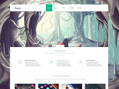[WIP] Sugar. design folks navigation portfolio projects retina services sugar ui wallpaper web website