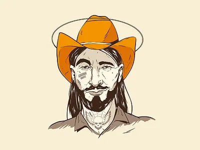 holy Cowboy aro cowboy illustration jesus tattoo vector