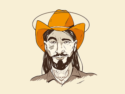 holy Cowboy aro cowboy illustration jesus tattoo vector