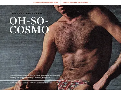 Chapter 18: Oh-So-Cosmo a memoir project background image gotham hoefler frere jones memoir mercury