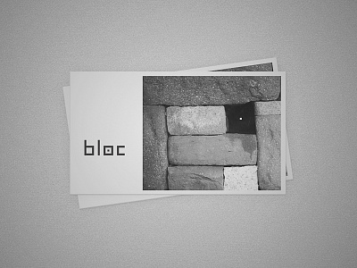 bloc bloc bs card d david dh hultin logo photo