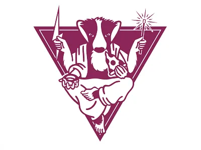Scrapped Badger badger illustration magic pizza