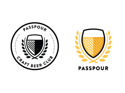 Passpour 2 beer club craft beer identity logo stamp