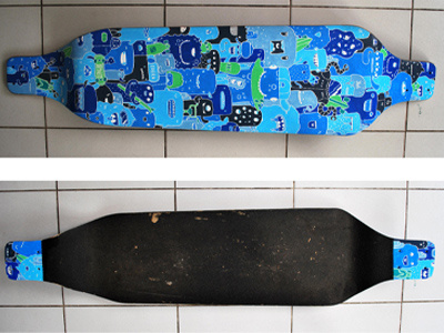 Longboard custom done ! doodles longboard molotow monsters posca samnuts