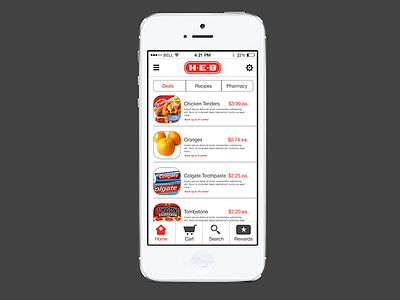 HEB iOS Home redesign heb mobile design mobile ui store design ui design