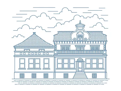 Oerstedspavillonen clouds house mansion oerstedspavillonen outline putnam ryan putnam ørstedspavillonen