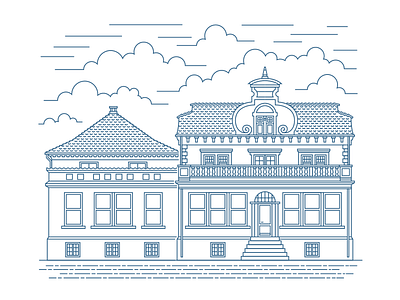 Oerstedspavillonen clouds house mansion oerstedspavillonen outline putnam ryan putnam ørstedspavillonen