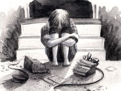 The Broken Typewriter childrens book illustration young adult