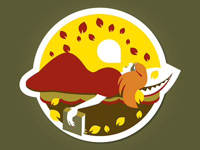 Mmm Whatcha Say autumn bed book dreaming fall foliage girl illustration leaves october slumber speech bubble