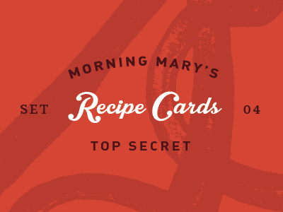 Recipe Cards cards cropping print texture typography