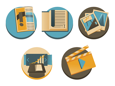 Semi-Unused Icons advertising copywriting icon limited pallet photography rejected true voice media tvm unused videography