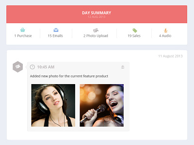 Flatlab Recent Activity admin control admin template backend control board dashboard flat lab