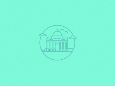 #2 - Capitol 1dad capitol clean icon line art minimal one design a day pictogram simple