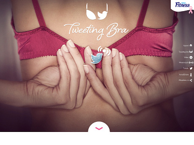 Fitness TweetingBra bra george lyras microsite mobile october pink ribbon tweet tweetingbra twitter white