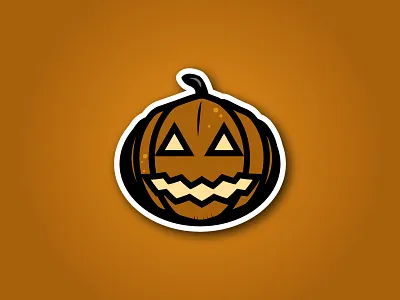 Halloween Jack-O-Lantern Sticker burtonarts fall fun halloween october scary sticker