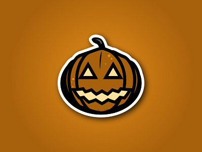 Halloween Jack-O-Lantern Sticker burtonarts fall fun halloween october scary sticker