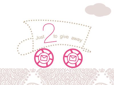 2 invite giveaways 2 art cloud creative dribbble fantasy give away hat illustration invite path wheel