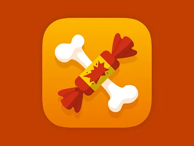 Treat or Treat App Icon halloween icon illlustration trick or treat bone candy