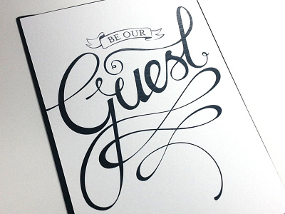 Be our guest invitation invitation invites lettering script typography