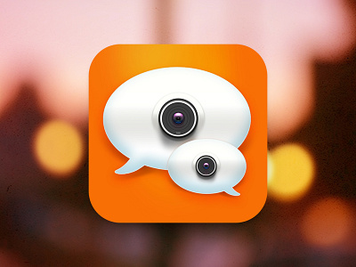 Treat Icon android app cam chat icon ios orange photo white