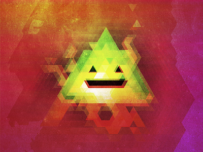 Triangular acid smile acid fire green red smile triangle