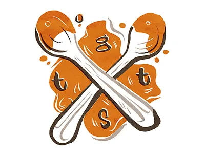 Test Group Tomato Soup blog food logo orange spoon tomato zine