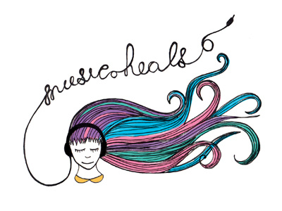 Music Heals client digital editorial illustration