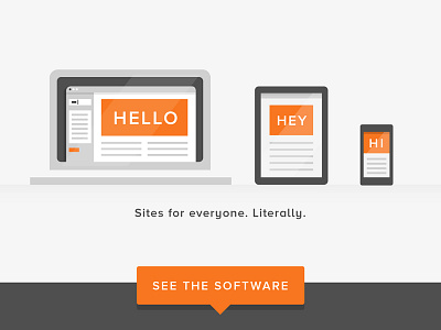 Hello, Sites desktop illustration mobile ui