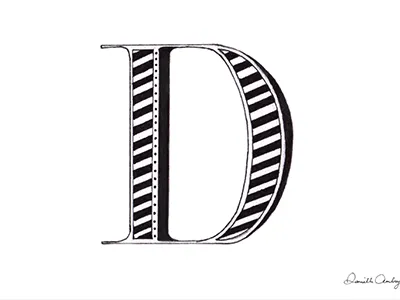 D doodle drawing lettering typography