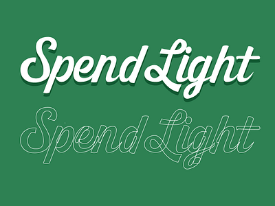 SpendLight Identity lettering