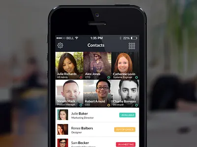 Contacts contacts corporate favorites status