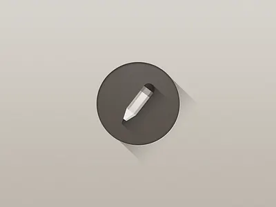 Pencil Icon icon long longshadow pencil shadow vector