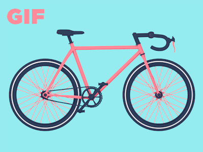 [Animated] Bicycle 3d animated bicycle bike cinema4d gif render