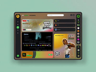 Radio Dashboard GTA San Andreas dashboard figma game gta ui uiux