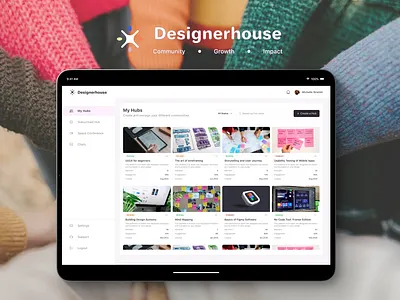 Designer House🏠 - A Design Community Web Application color community design figma messaging mockup ui uidesign videocall voicecall web webapp website