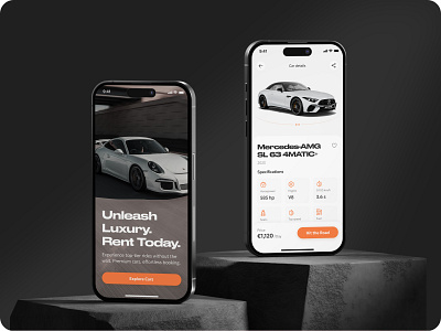 Car Rental App | UI appdesign carrental creativedesign darkmode designinspiration dribbbleshots figma lightmode luxurycars minimaldesign mobileapp mobileux modernui porsche productdesign typography ui uidesign ux uxdesign