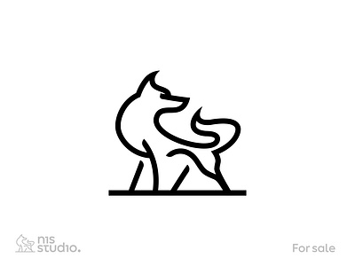 Wolf logo concept branding design graphic design icon illustration logo logo mark logotype mark unique vector wolf