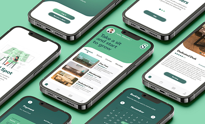 Design App/UI - Coworking app design graphic design illustration ui ux vector