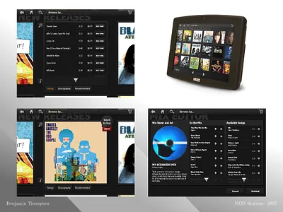 MOD Systems Smoke Concept frontend graphic design in store kiosk music touchscreen ui ux