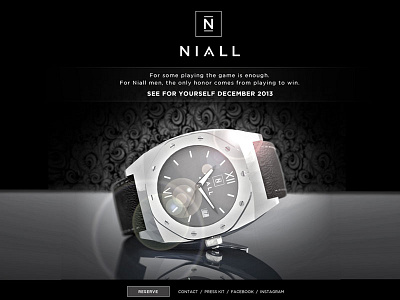 Niall | Luxury Timepieces 3d luxury rendering responsive watches website