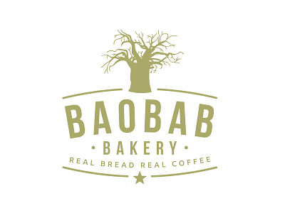 Proposed Baobab Bakery Logo Design baobab cafe hipster logo logo design restaurant