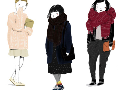 Cosy styles fashion illustration