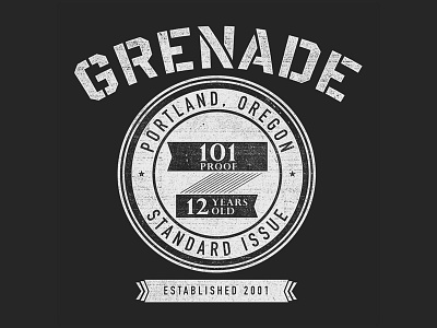 Grenade Label design graphic label shirt snowboard tee